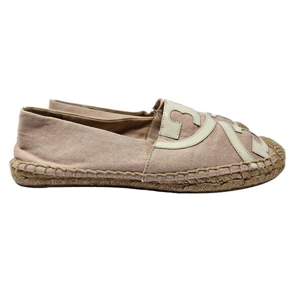 Tory Burch Poppy Espadrille Flats Shoes Pink Women’s Size 6 Preppy Spring Summer - Picture 3 of 15